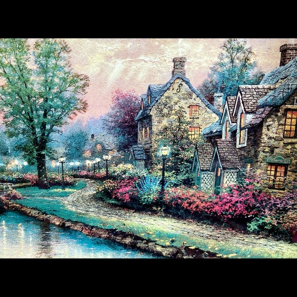 “Lamplight Lane” by Thomas Kinkade Plate - Picture 2 of 3